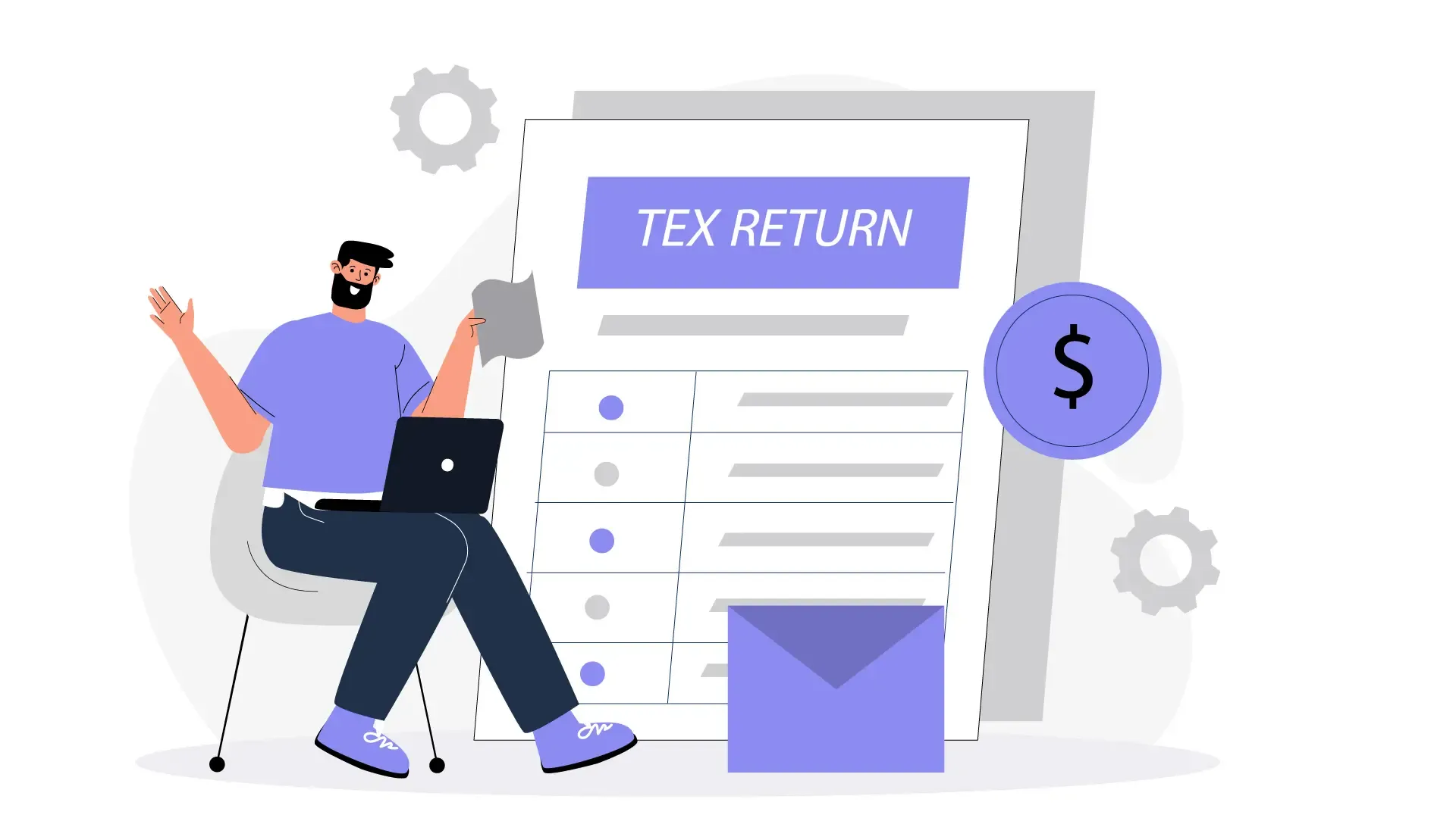 Tax Filing Made Simple Flat Design Vector Illustration image